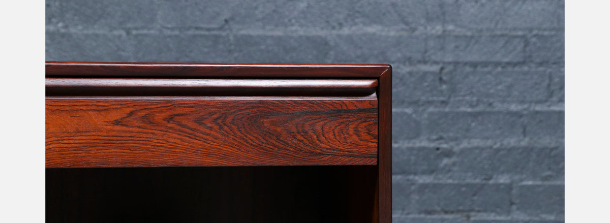 Mid-Century Rosewood Night Stands w/ Bookcase by Westnofa