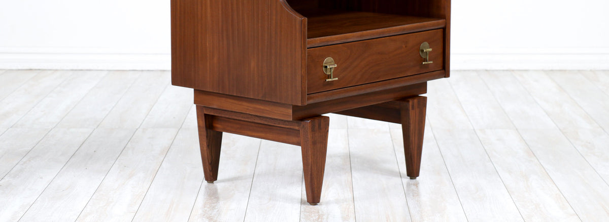 Mid-Century Modern Sculpted Night Stands by Stanley Furniture