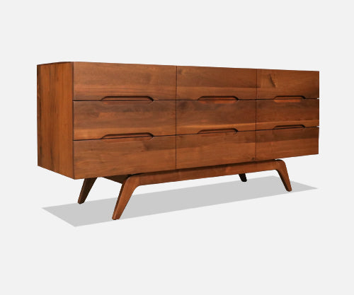 Mid-Century Californian Modern Sculpted Walnut Dresser 