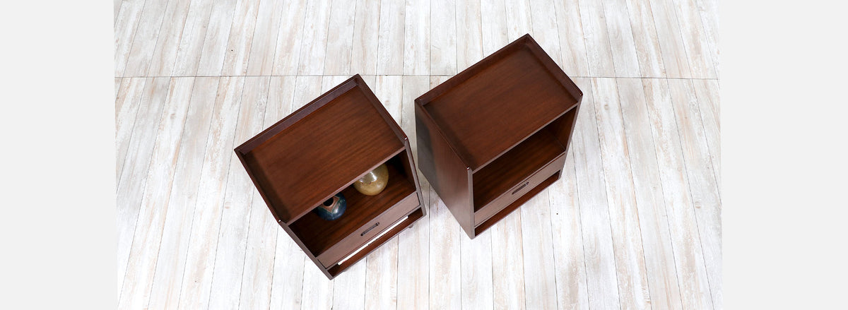 Edward J. Wormley Night Stands with Bookshelves for Dunbar