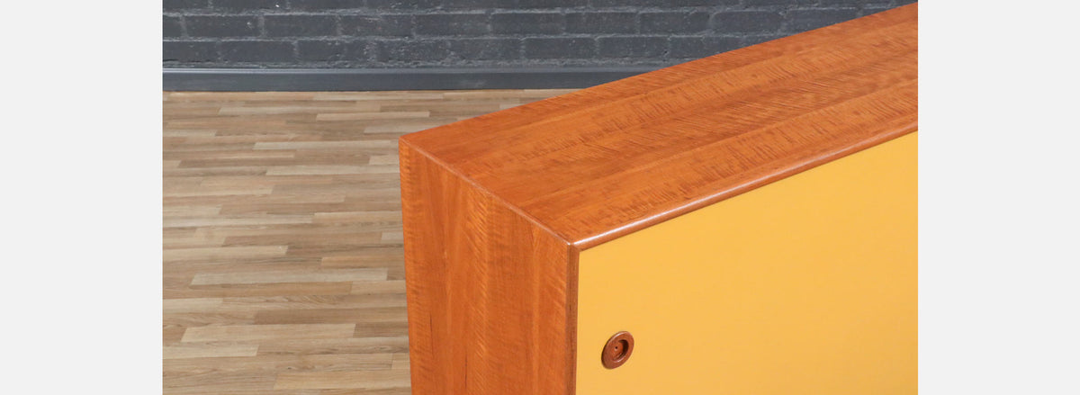 Danish Modern Teak & Two-Tone Lacquered Credenza