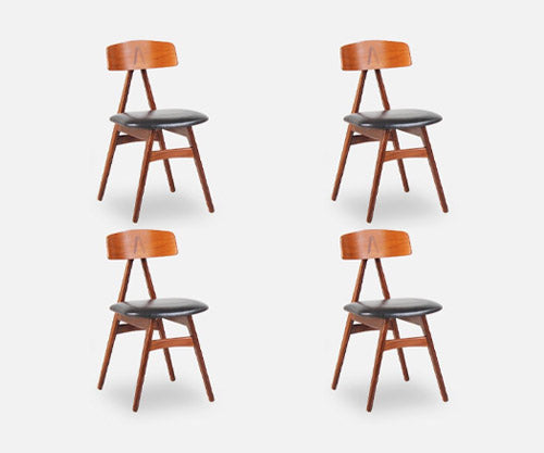 Danish Modern Teak Dining Chairs by Scan Style