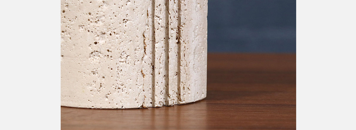 Italian Modernist Travertine Bookends by Fratelli Mannelli for Marble Art
