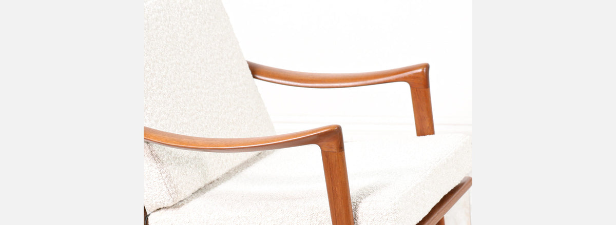 Fredrik Kayser Sculpted Teak Lounge Chair for Vatne Mobelfabrikk