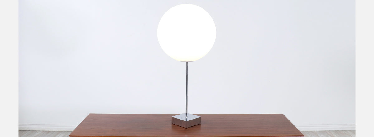 Robert Sonneman "Lollipop" Chrome Table Lamp
