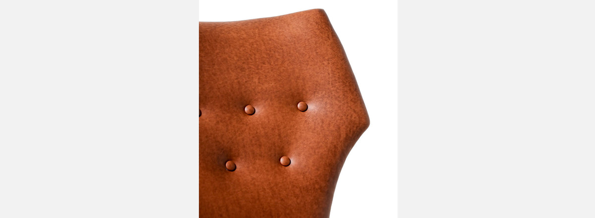 Kurt Østervig Cognac Leather Wing Chairs for Rolschau Mobler