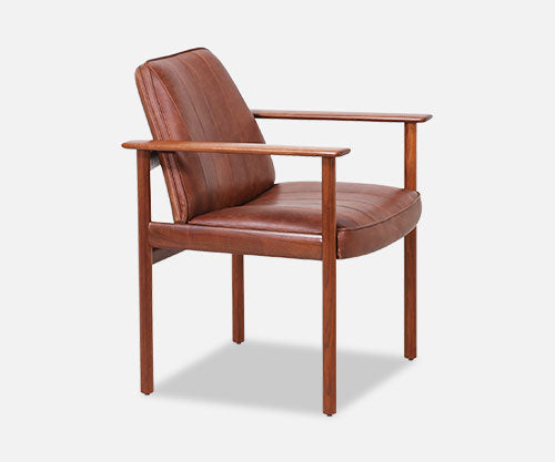 Sven Ivar Dysthe Model-496 Walnut & Leather Armchair for Dokka Møbler 