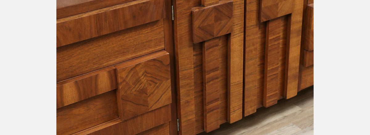 Mid-Century "Staccato" Brutalist Dresser by Lane