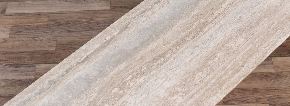 Gio Ponti Sculpted Walnut & Travertine Coffee Table for Singers & Sons