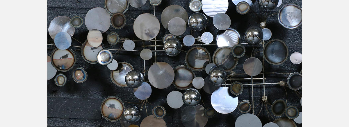 Vintage Californian Modern "Raindrop" Chrome Sculpture by Curtis Jere