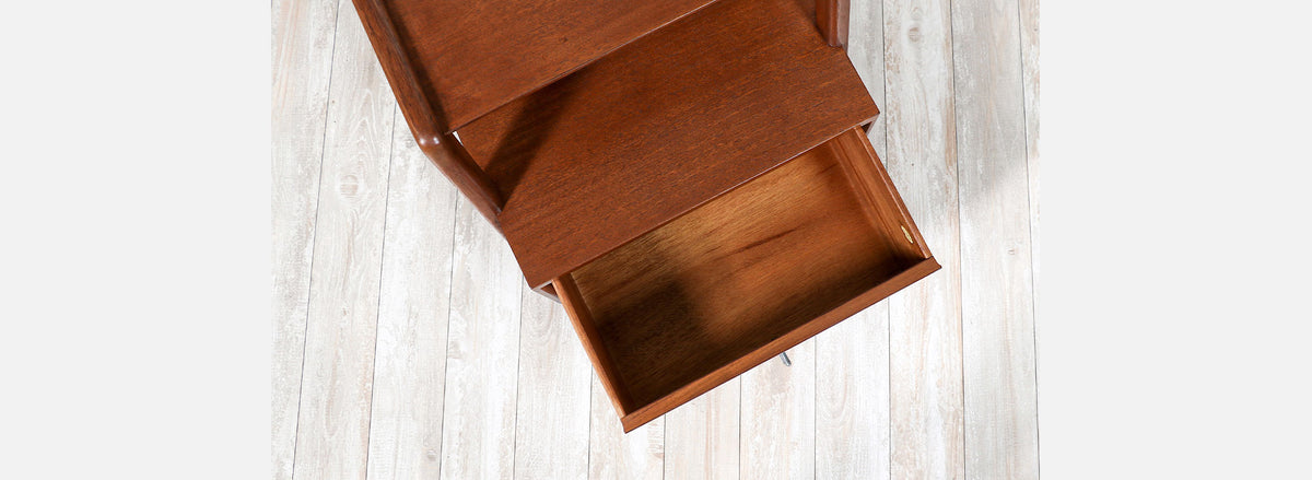 John Keal Two-Tier Night Stand for Brown Saltman