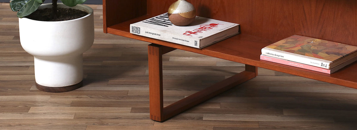 Henning Jensen & Torbin Valeur Teak Desk with Bookcase for Dyrlund
