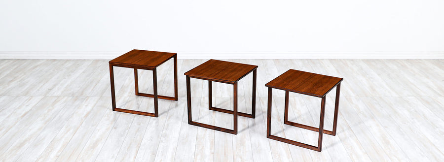 Kai Kristiansen Model-33 Rosewood Interlocking Cube Nesting Tables
