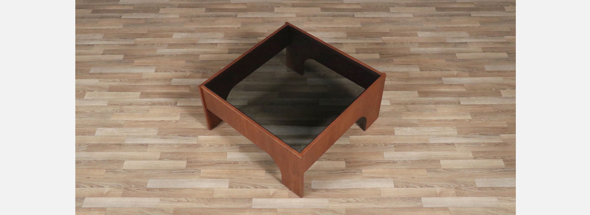 Claudio Salocchi “Oriolo” Smoke Glass Coffee Table for Sormani 