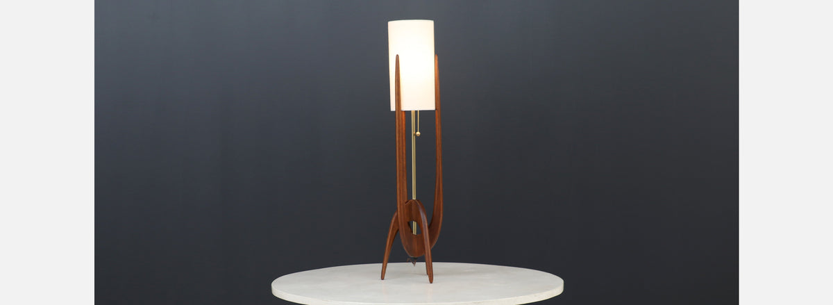 John Keal Sculptural Trident Table Lamp for Modeline of California