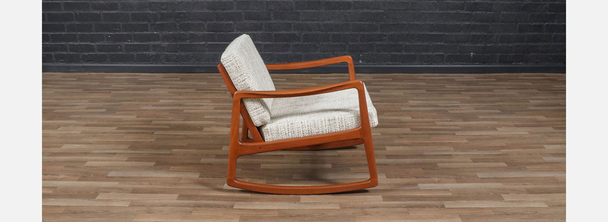 Ole Wanscher Model FD-120 Teak Rocking Chair for France & Son
