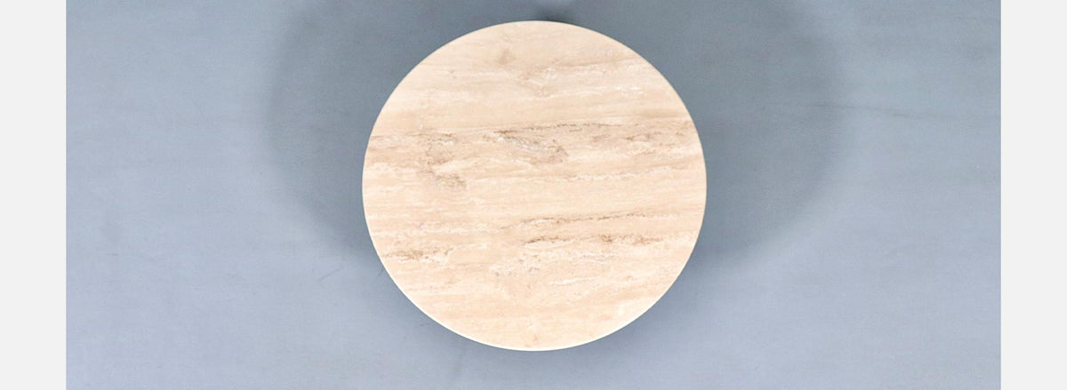 Broyhill "Brasilia "Cathedral Coffee Table w/ Roman Travertine Top