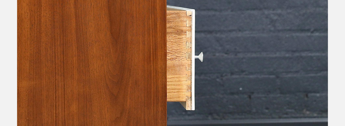 Milo Baughman Modernist Lacquered & Walnut Dresser for Glenn of California