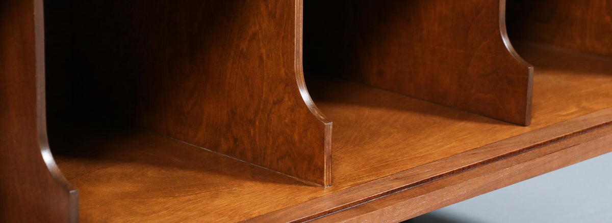 Californian Modern Low Profile Tambour-Door Credenza by Milo Baughman