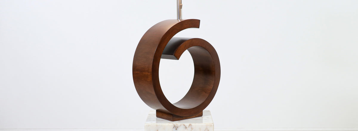 California Modern Sculpted Swirl Table Lamp by Modeline of CA