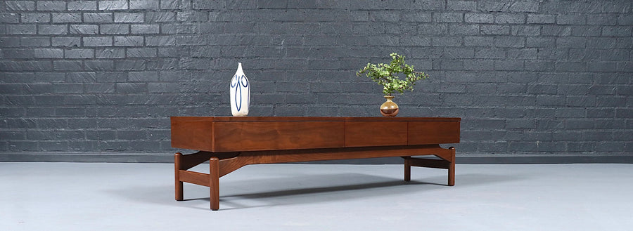 Greta M. Grossman Bench / Coffee Table w/ Drawers for Glenn of CA