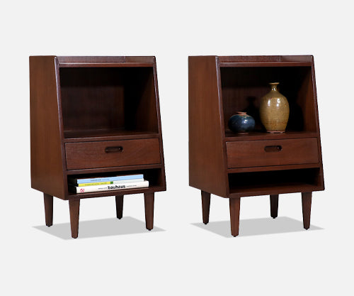 Edward J. Wormley Night Stands with Bookshelves for Dunbar