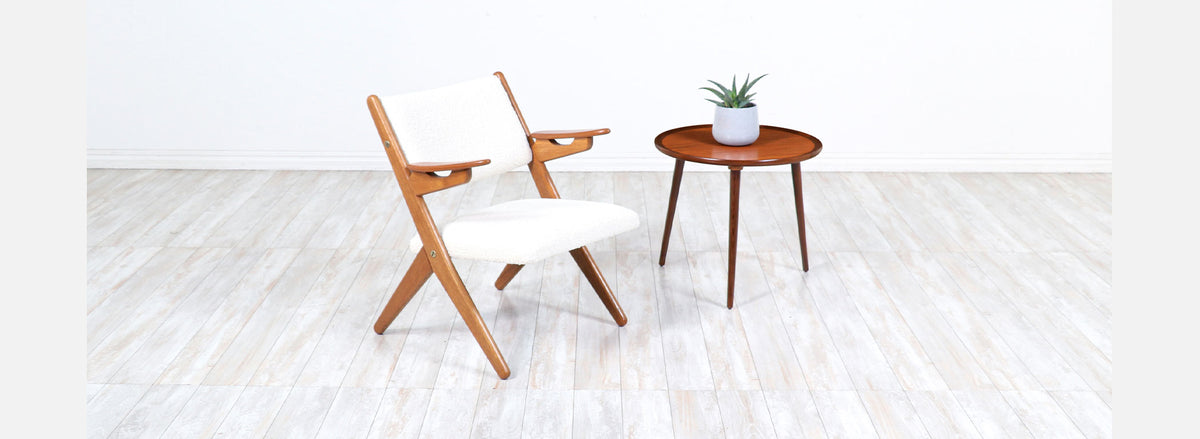 Danish Modern Teak Tripod Side Table