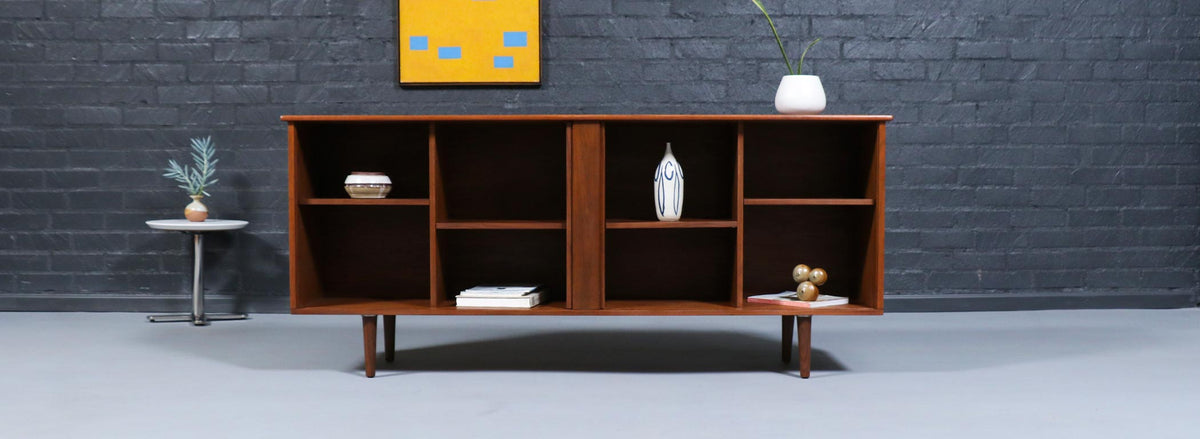 Mid-Century Californian Modern Tambour-Door Credenza by Barzilay