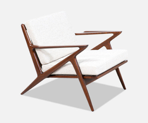 Danish Modern Sculpted “Z” Lounge Chair by Poul Jensen for Selig