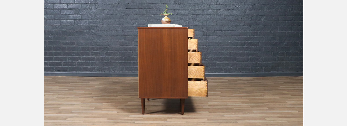 Edward J. Wormley Mahogany 5-Drawers Dresser for Dunbar