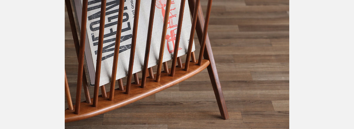 Arthur Umanoff Spindle Side Table w/ Magazine Shelf
