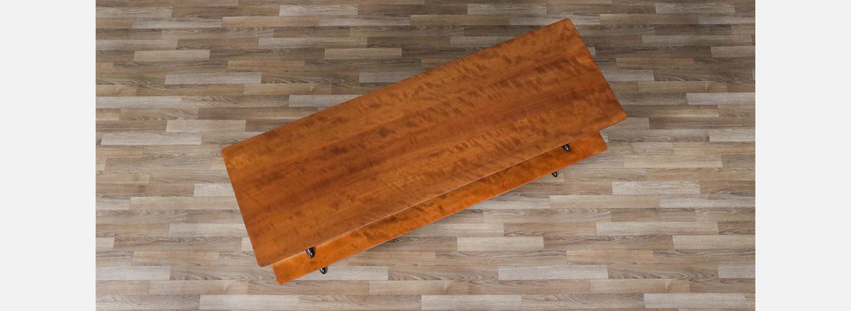 Mid-Century Modern Two-Tier Sculpted Bookshelf