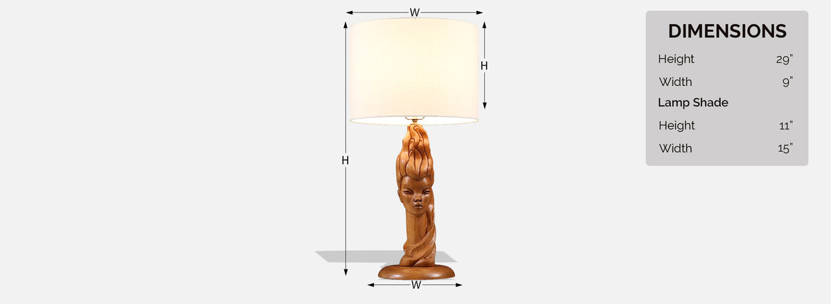 Mid-Century Modern Sculpted Woman Figure Table Lamp by Lighthouse Co.