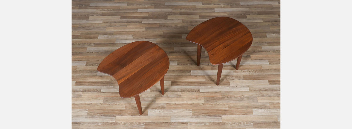 California Modern Sculpted Floating-Top Side Tables by Ace-Hi