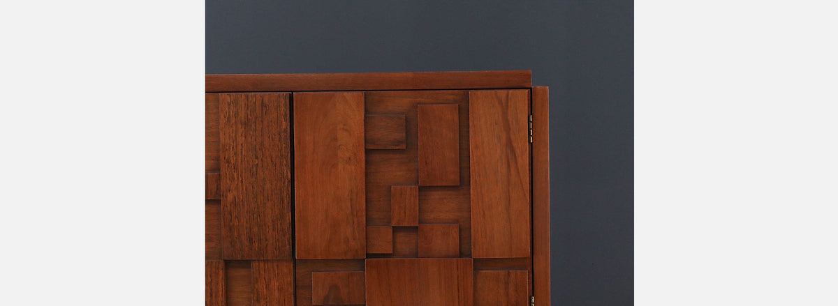 Mid-Century Brutalist "Staccato" Highboy Dresser by Lane