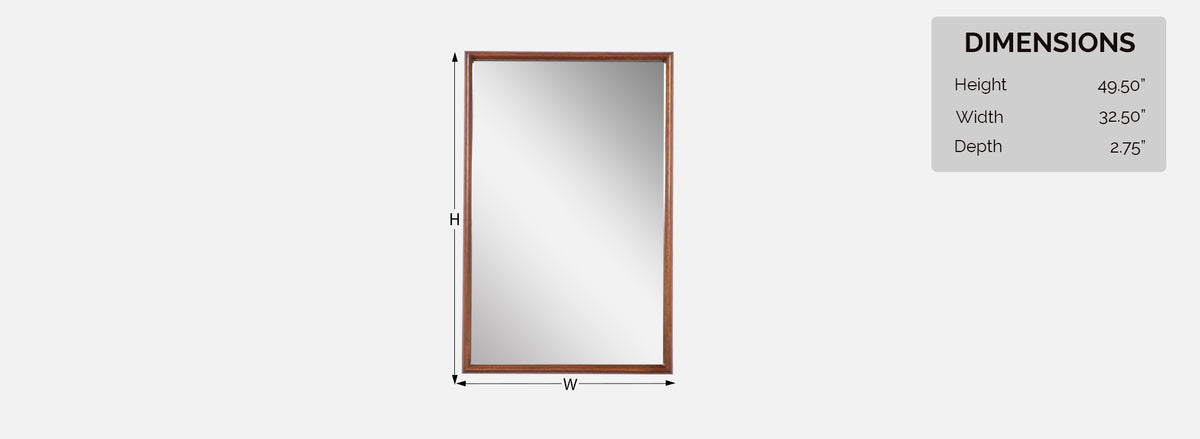 John Keal Wall-Hanging Sculpted Mirror for Brown Saltman