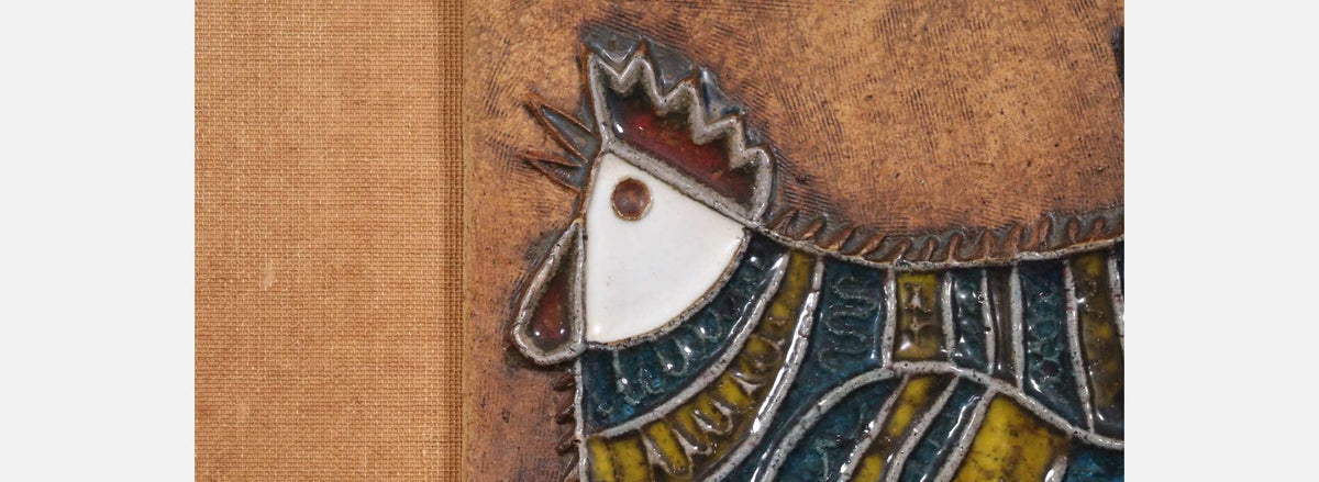 Victoria Littlejohn Ceramic Chicken Wall Plaque Art