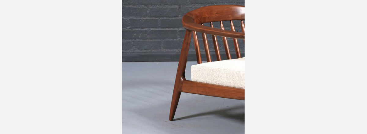 Milo Baughman Sculpted Walnut Lounge Chair for Thayer Coggin