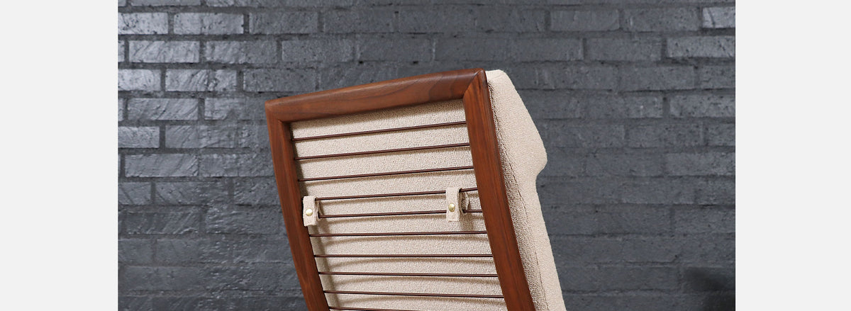 Milo Baughman Sculptural Walnut Reclining Chair for James Inc.