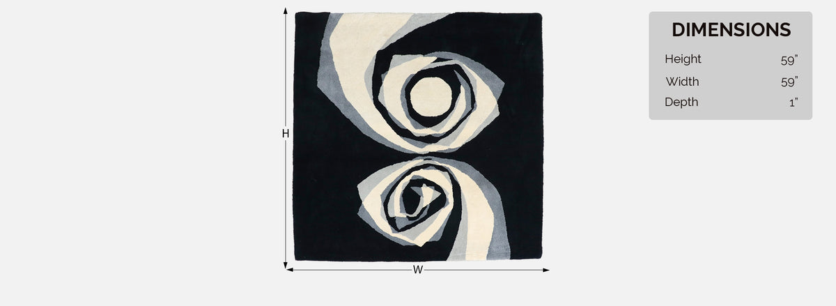 Post Modern "Sunhooks" Abstract Wool Tapestry Wall Art