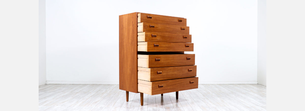 Danish Modern Teak Chest of Drawers by Børge Mogensen for Søborg Møbler