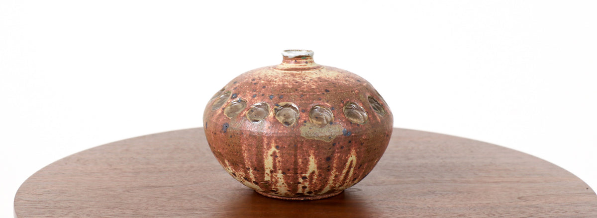 Mid-Century Modern Glazed Ceramic Weed Pot Vase
