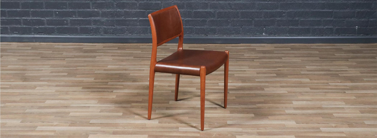Niels Moller Model-80 Teak & Cognac Leather Chair