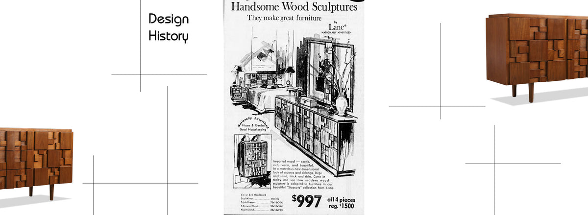 Mid-Century Brutalist "Staccato" Dresser by Lane