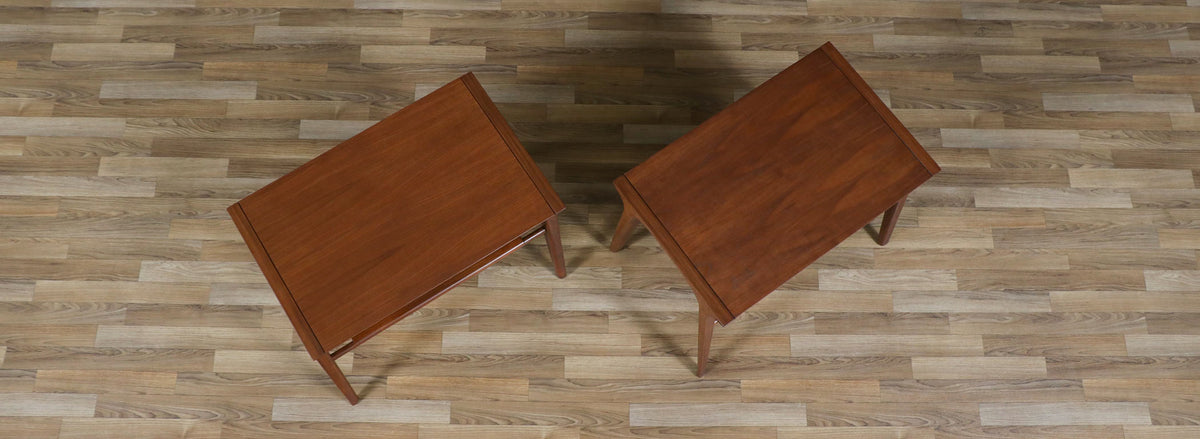John Van Koert “Profile” Two-Tier Side Tables for Drexel