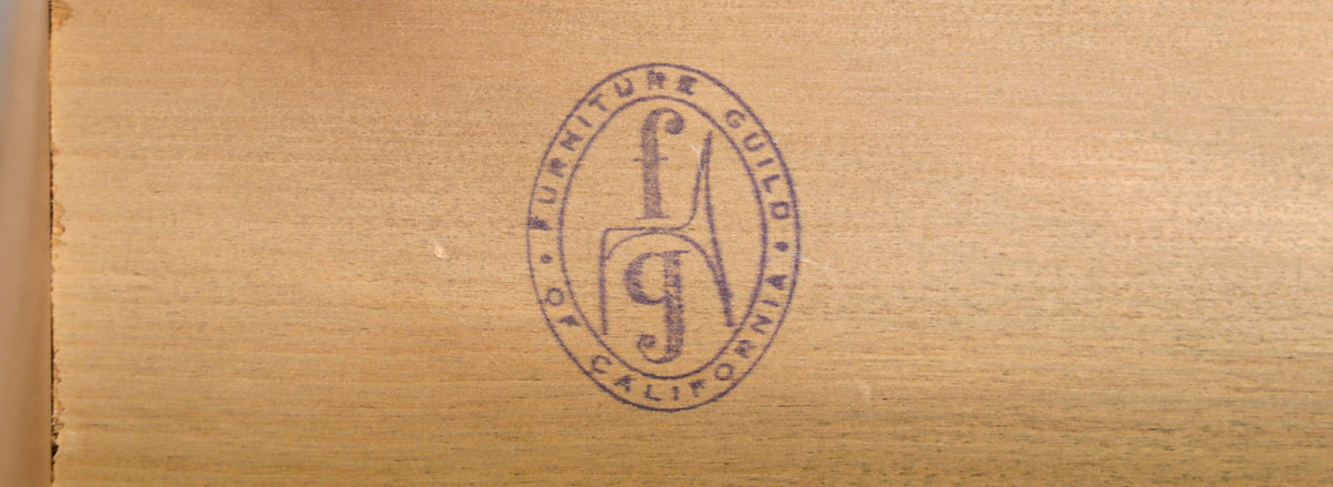 Mid-Century Modern Dresser with Brass Accent Pulls for Guild of California