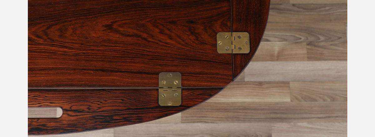 Svend Langkilde Rosewood & Brass Removable Tray Table
