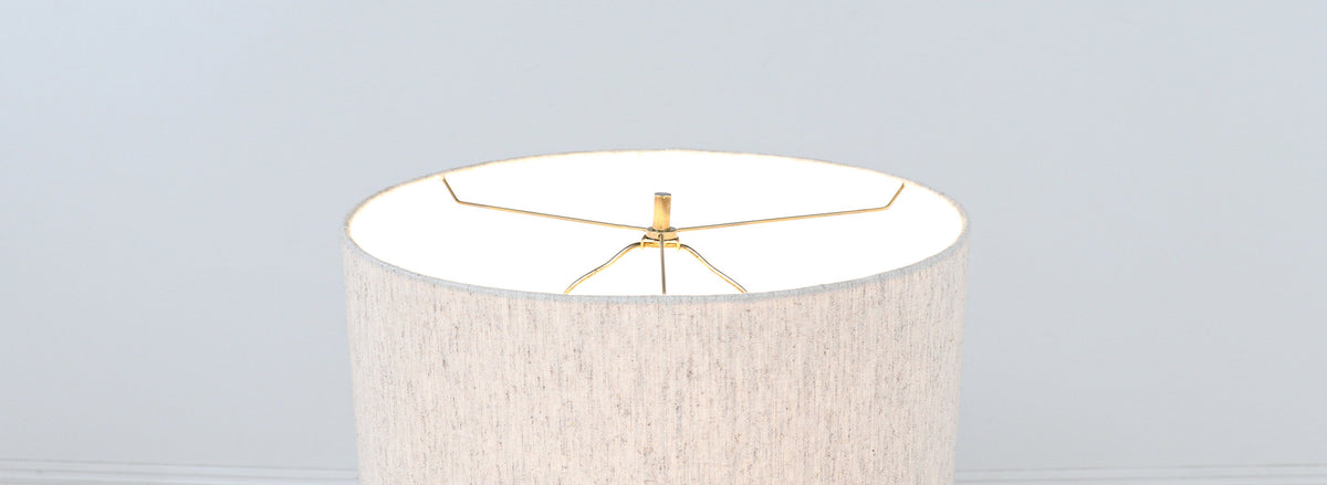 Tony Paul Sculpted Walnut & Brass Table Lamps for Westwood Industries 