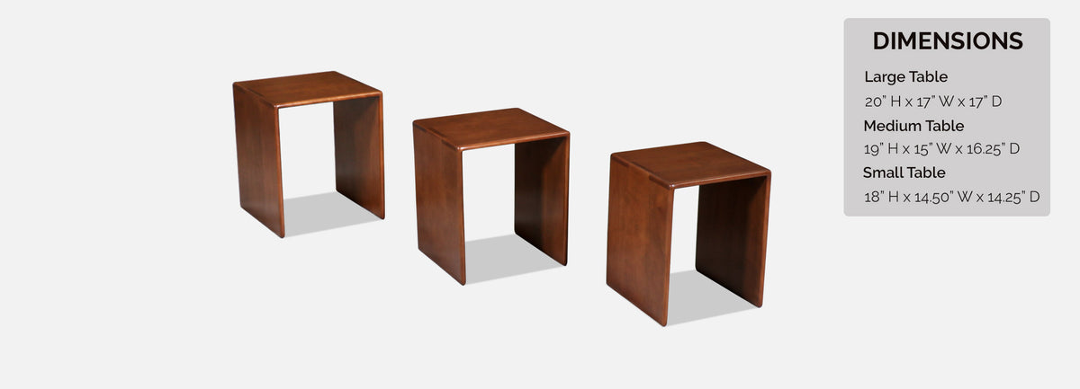 Gerald McCabe Nesting Cube Side Tables for Orange Crate Modern
