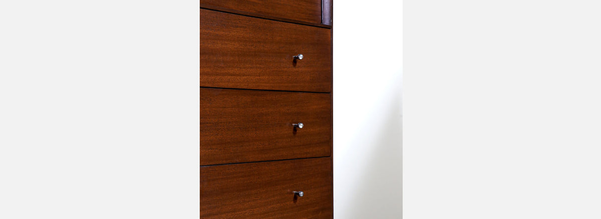 Paul McCobb "Irwin Collection" Chest of Drawers with Brass Accents for Calvin Furniture 